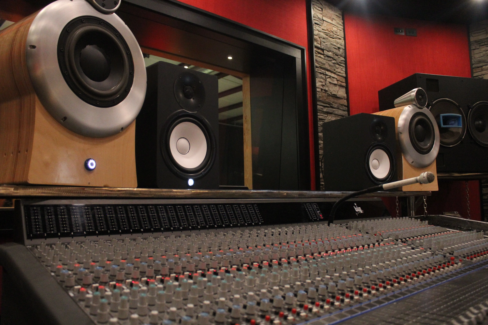 Control board and studio monitors