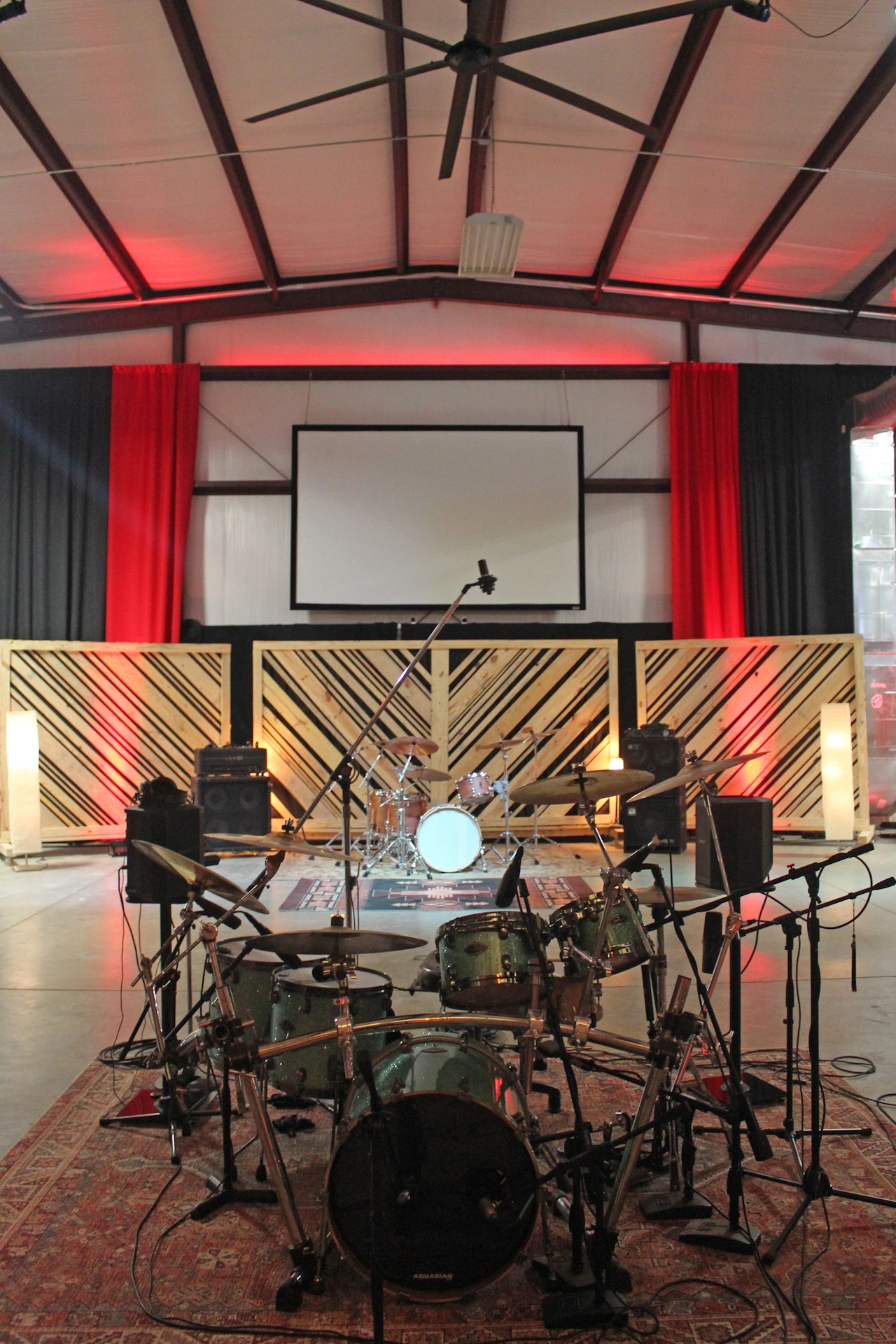 It's a tall space, but wide, too