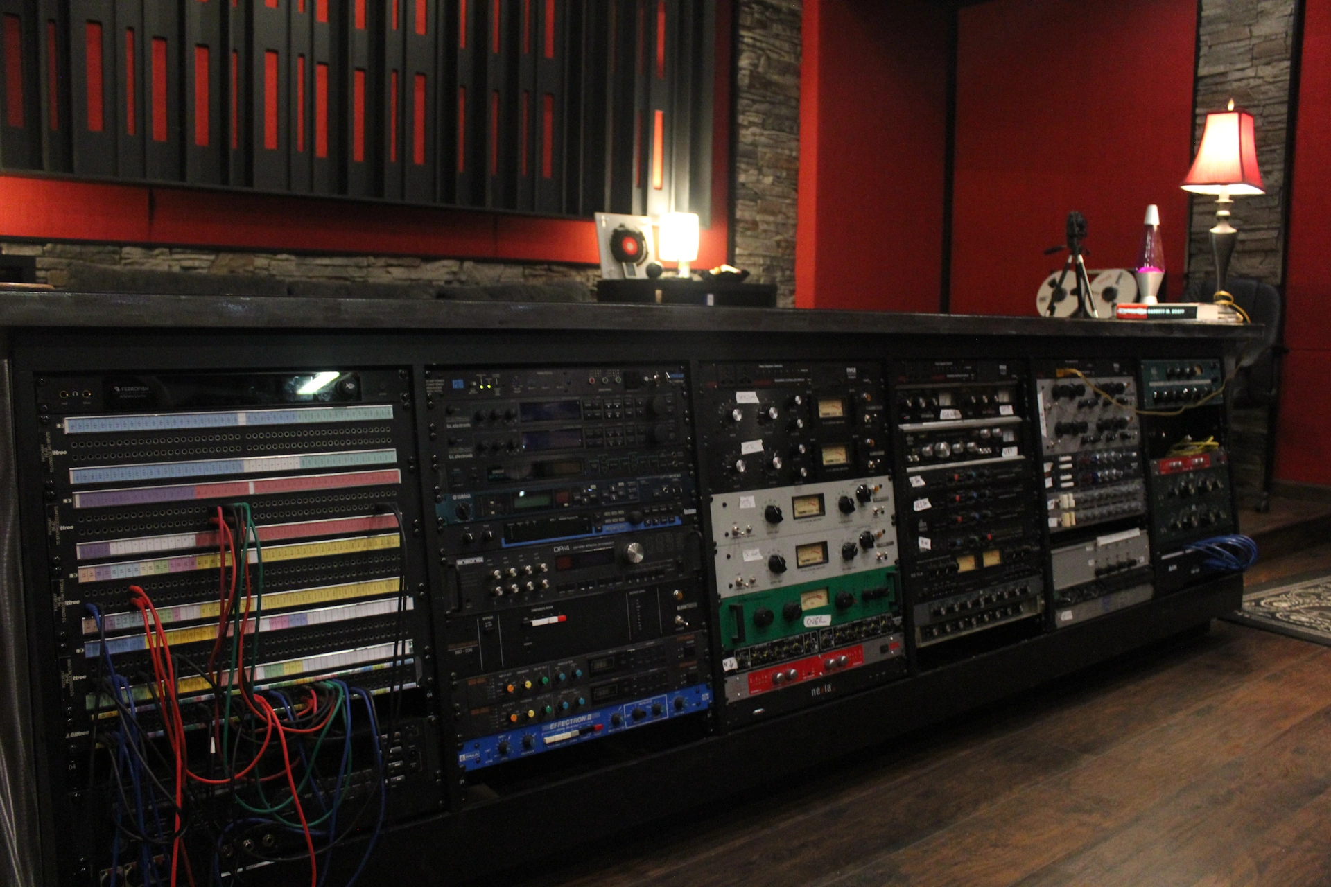 Patchbay. There's a couch back there, too.