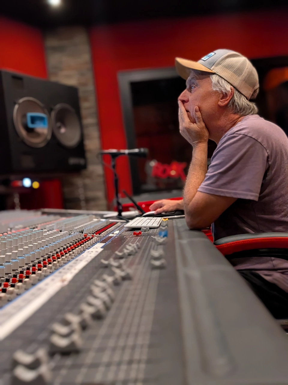 Rob Farris behind the board